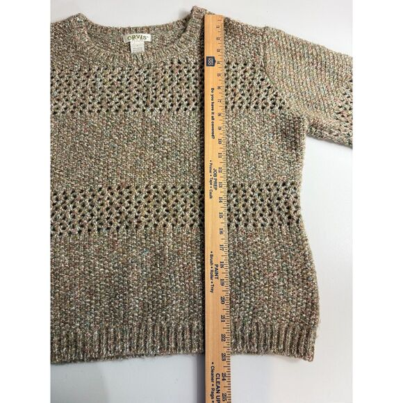 Orvis Multicolor Knit Pullover Sweater Cotton Acrylic Polyester Women's L Large - Picture 8 of 10